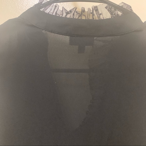COPY - Black Lace Collar and Sleeve Blouse - Picture 6 of 6